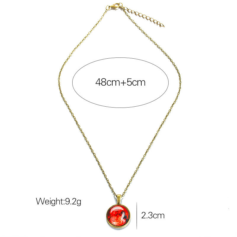 Nihaojewelry Univers Ciel Étoilé Gemme Pendentif Lumineux Collier Bijoux En Gros display picture 1