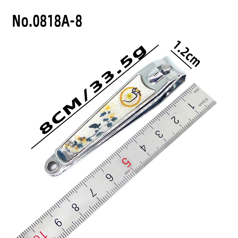 中国风梅兰竹菊胶面指甲钳 恒劲达0818大号平口滴胶指甲钳剪批发详情图4