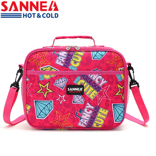 SANNE Insulated Bag Children's Lunch Bag Portable Cartoon Lunch Box Bag Fresh-keeping Cold Ice Bag Thickened Lunch Bag