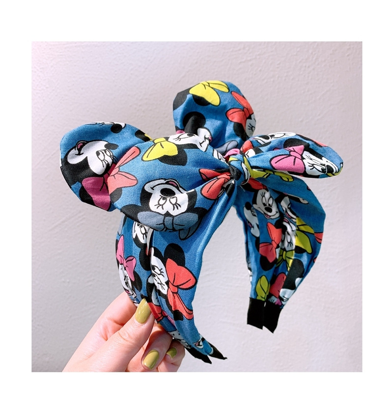 Nueva Moda Denim Print Cartoon Big Bowknot Diadema Barata Al Por Mayor display picture 13