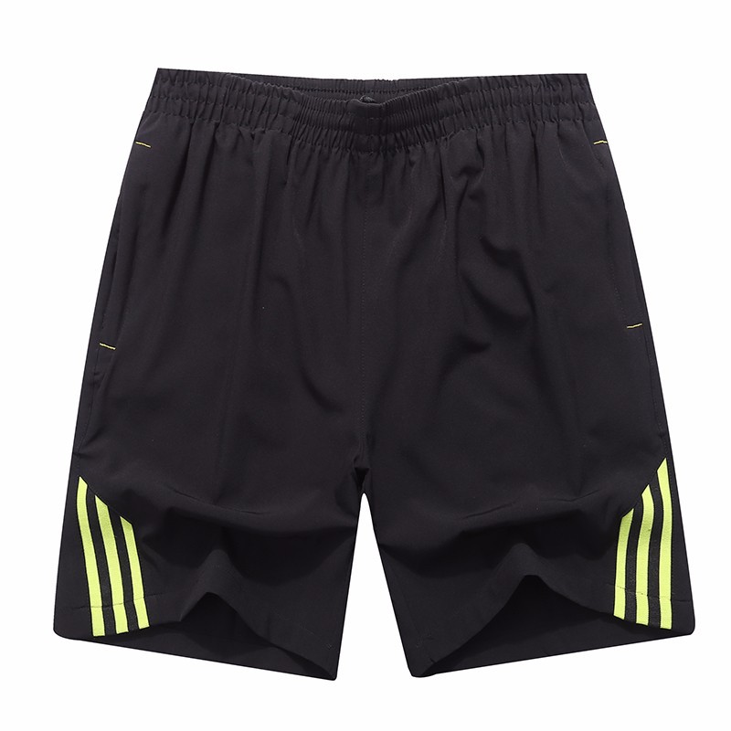 Summer thin three bar shorts men's sports pants quick drying elastic fitness pants casual loose Capris K88