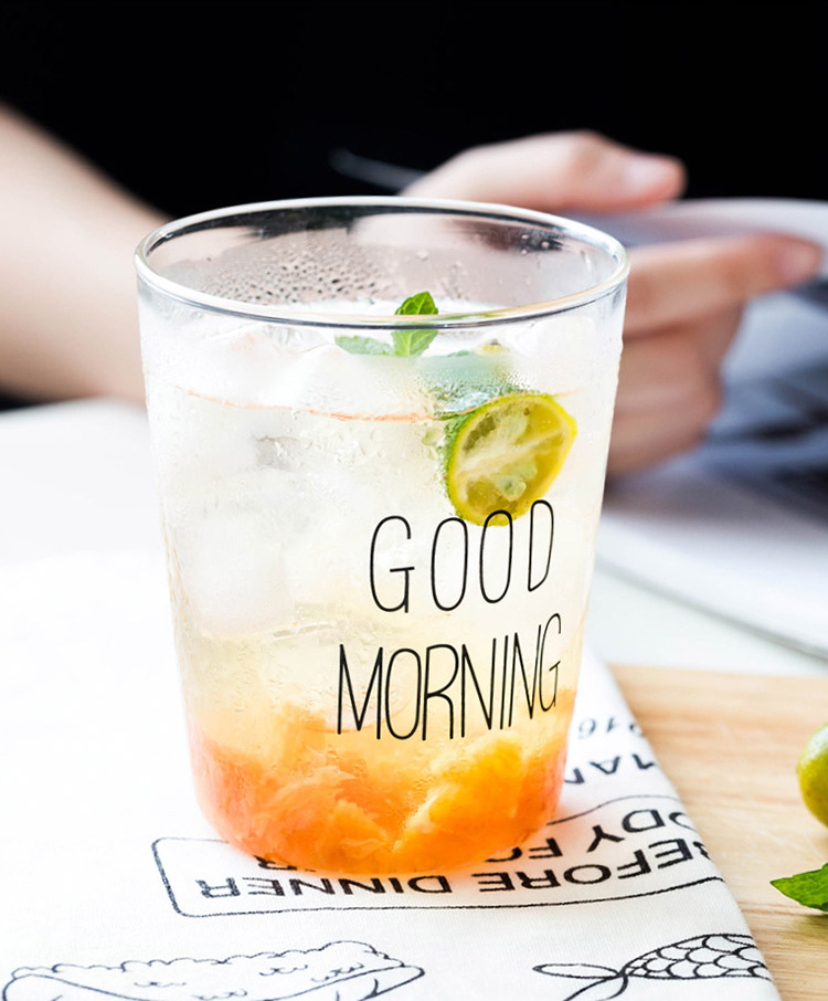 早晨杯Goodmorning早餐杯创意玻璃杯