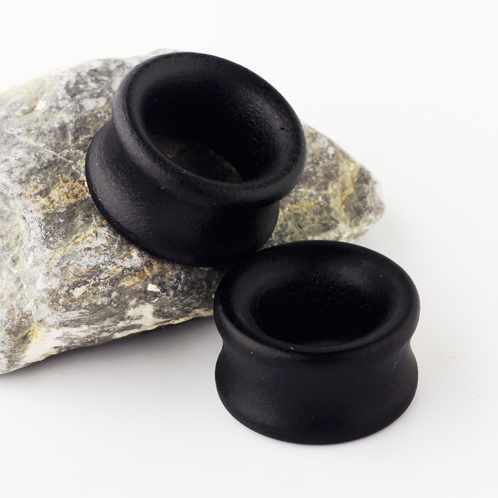 European American Punk Hollow Black Wood Ear Expansion Jewelry Body Piercing Auricle Ear Expander detail image 7