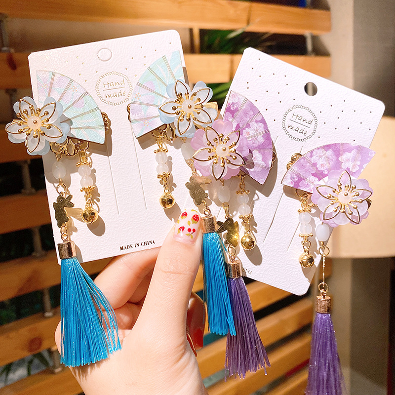 Bowknot  Chinese Style Tassel Hairpin Set display picture 3