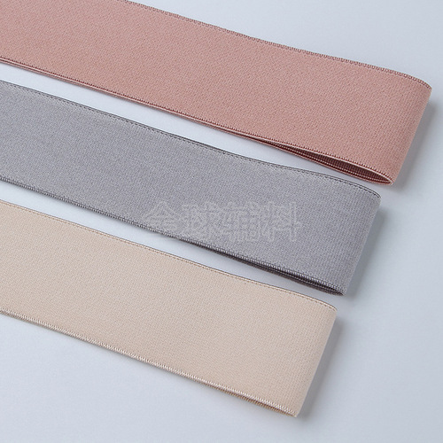 Single-sided fleece elastic band, black and white fleece surface, thickened nylon elastic wide high-stretch woven tape, skirt waist elastic band