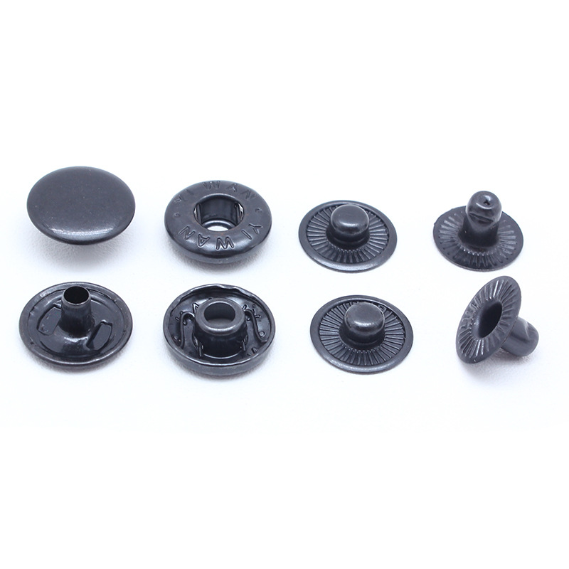 832#急钮四合扣 批发圆形金属黑古铁质急钮四合扣【厂家直销】