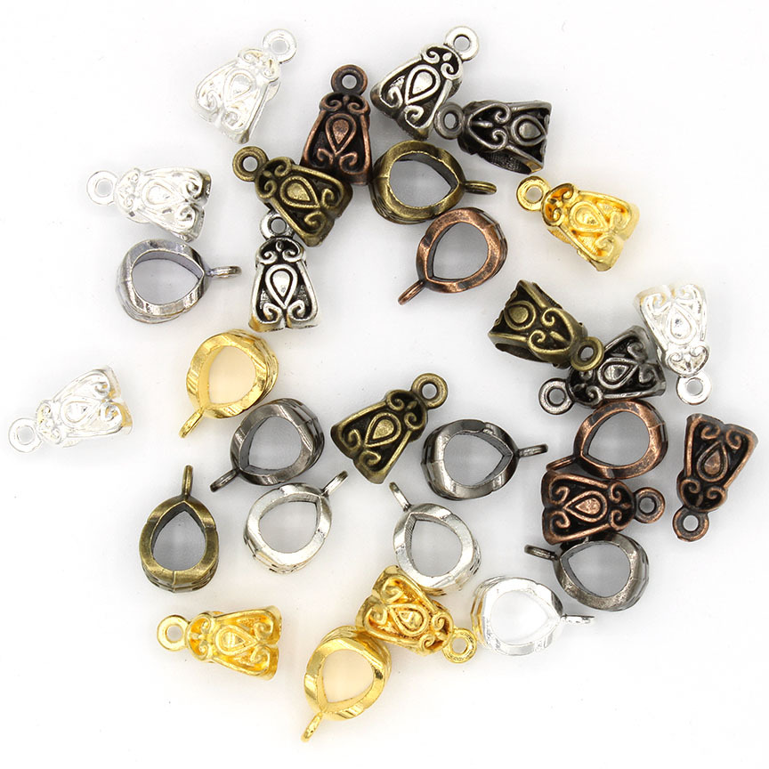 Cross border Best Sellers alloy parts Retro pattern Seeds buckle Necklace Keychain DIY Accessories 6 colors