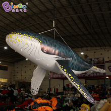 仿真悬挂充气鲸鱼气模 商场海洋主题座头鲸鲨鱼章鱼动物装饰模型