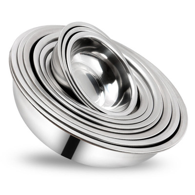 厂家直供加厚不锈钢盆 家用洗脸盆加深水盆厨房调料和面洗菜盆|ms