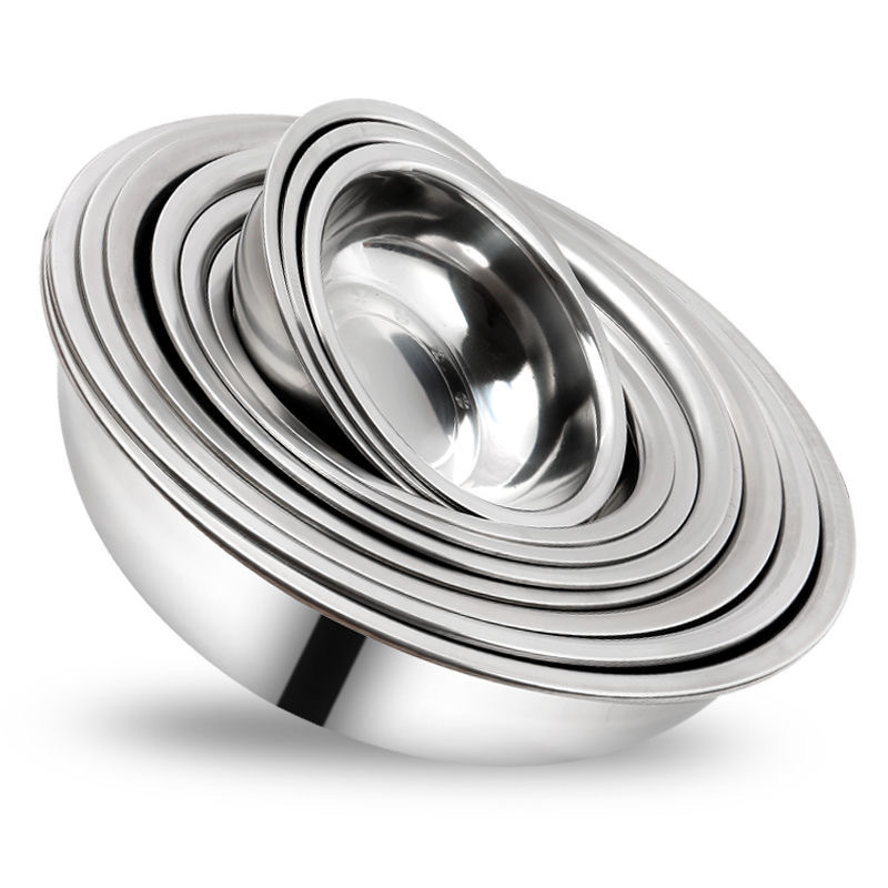 厂家直供加厚不锈钢盆 家用洗脸盆加深水盆厨房调料和面洗菜盆|ms