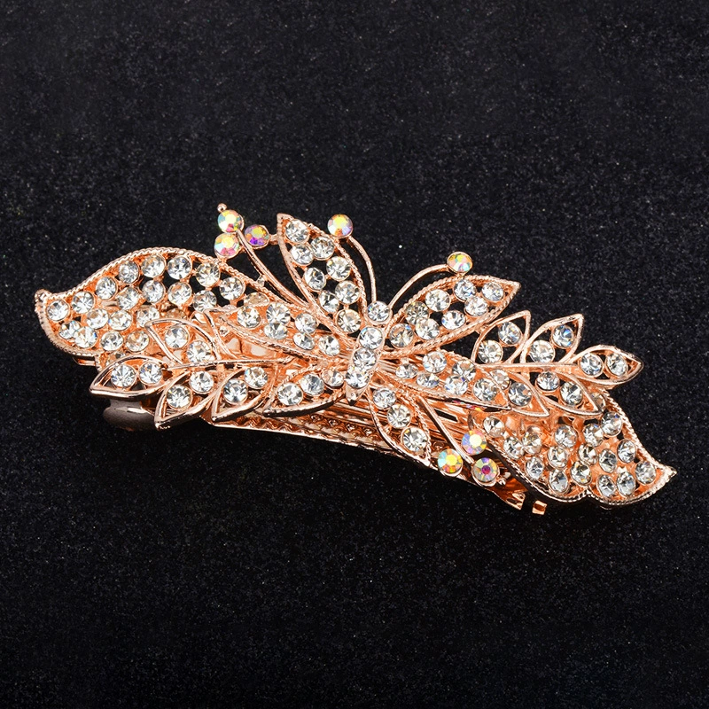 Metal Hairgrip Hairpin, Korean Style Floral Barrette, Adult Decorative Clip, 9×4×4 cm