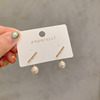 South Korean silver needle, goods, fashionable earrings from pearl, silver 925 sample, simple and elegant design