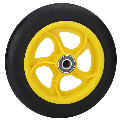 Hand Truck with 12-inch 300-8 Pallet Jack, Two-Wheel Dolly, Solid Rubber Tire, Castor Wheel