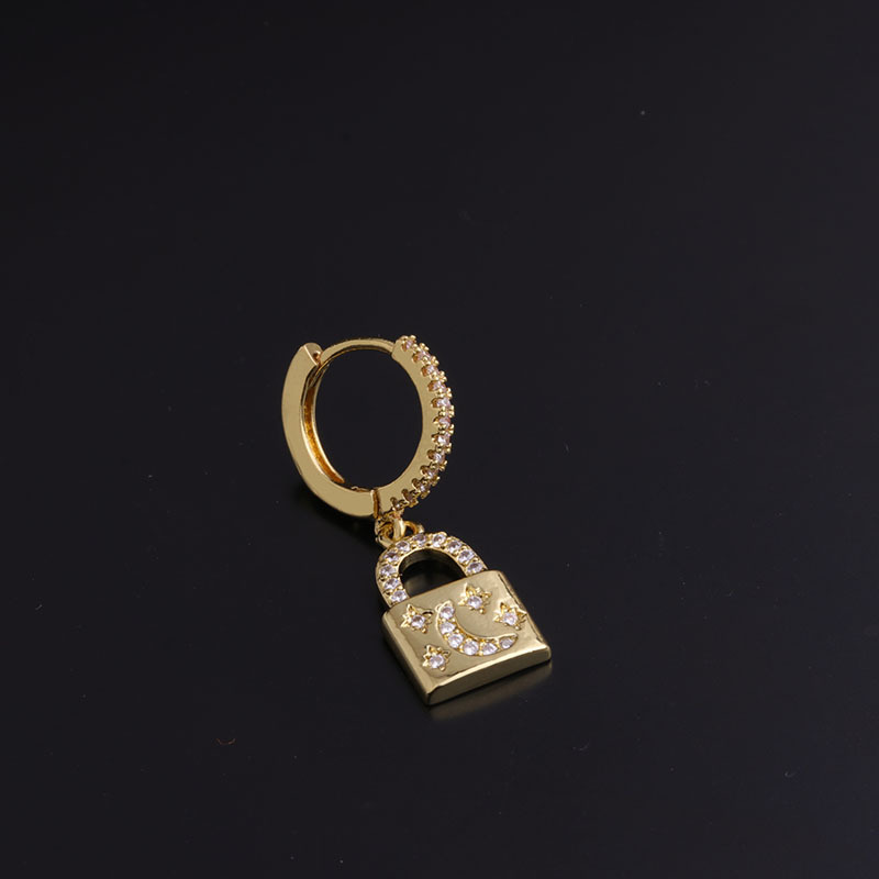 fashion inlaid zircon earrings