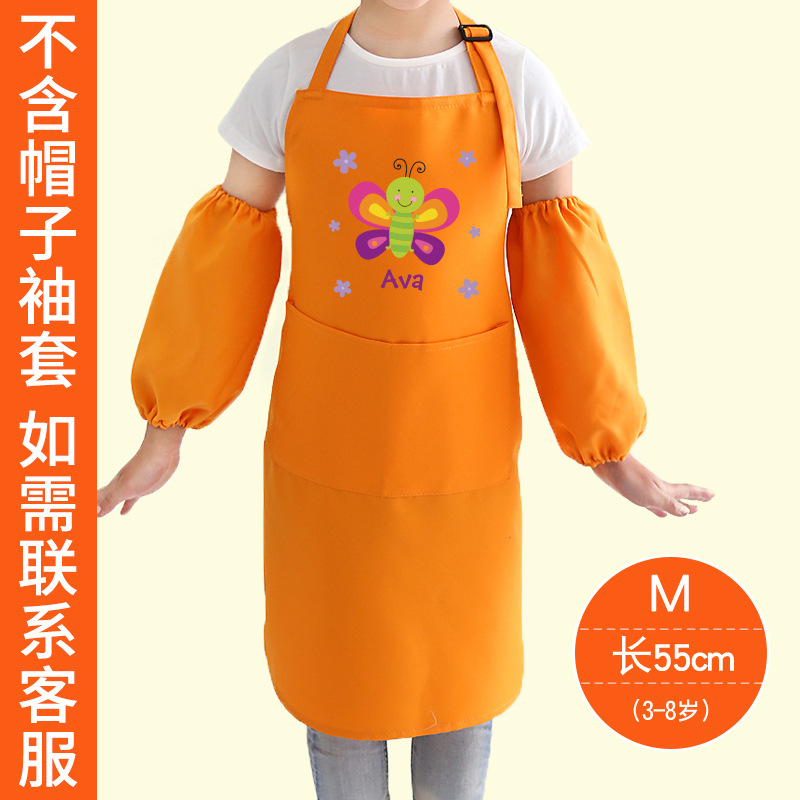 Lindo delantal antiincrustante para niños personalizado cocina casera jardín de infantes pintura de arte ropa pequeños medianos y grandes niños logotipo impreso