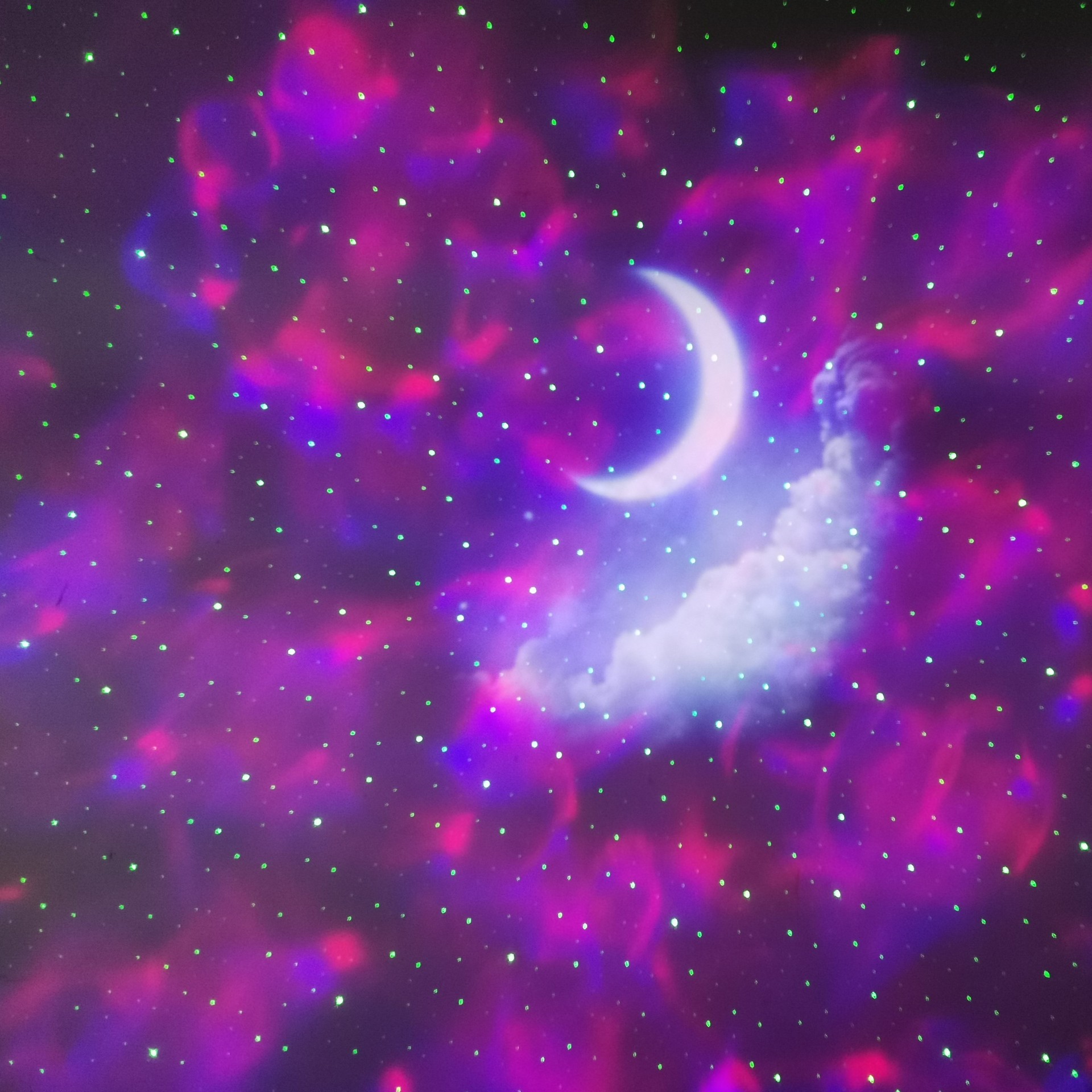 博浪星空led投影灯宇宙小夜灯车载家居氛围星空灯满天星水纹月球