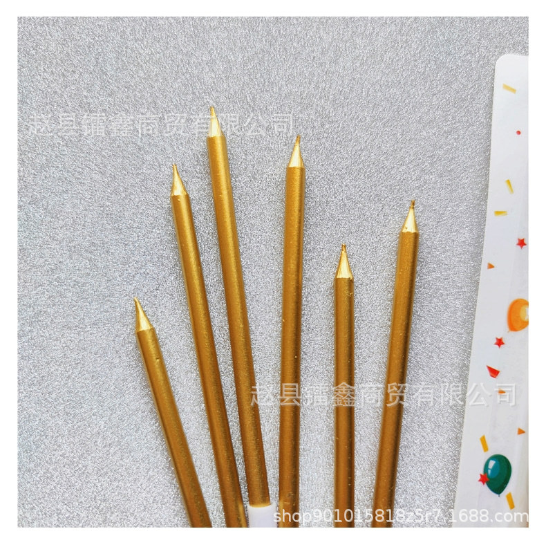 Chapado en oro de la vela de cumpleaños decoración de la torta envío gratuito lápiz Arco Iris cera fábrica directa Tarjeta de succión de postre cera para hornear