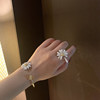 Japanese ring, small design fresh adjustable bracelet, flowered, on index finger