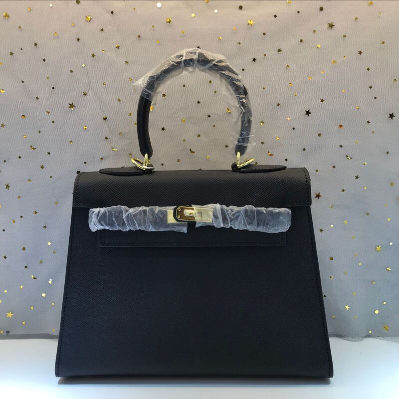 2025 New Palm Print Kelly Bag European and American Versatile Genuine Leather Women's Shoulder Crossbody Bag Fashionable Women's Handbag