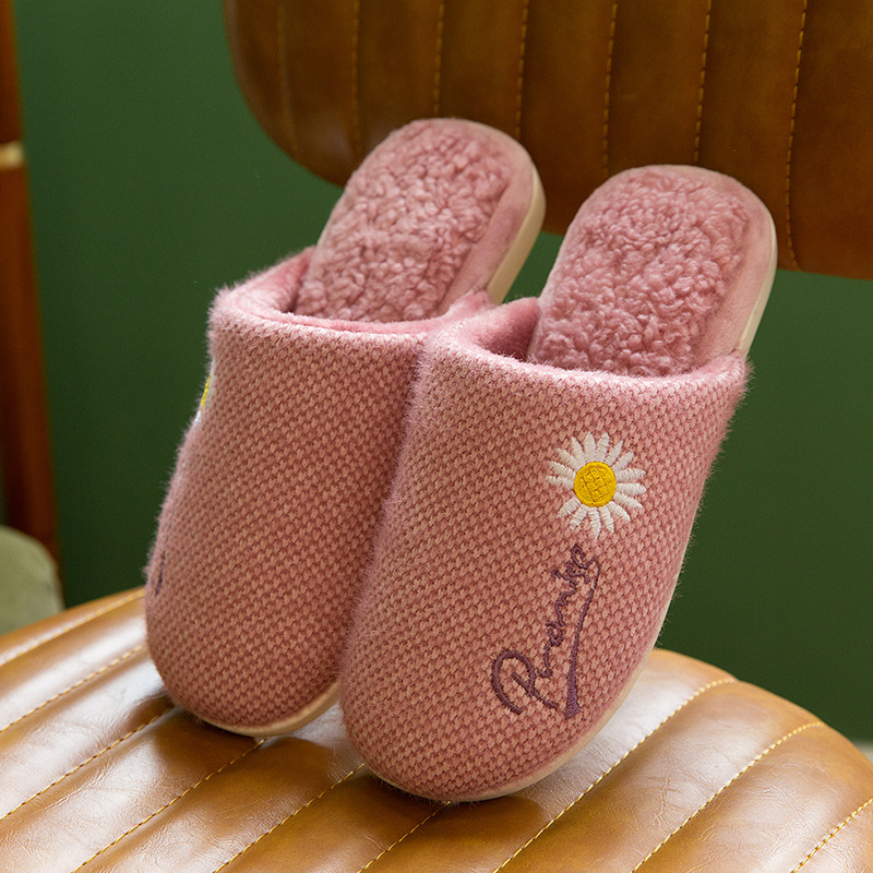 棉拖鞋女冬季可愛毛絨冬天家居室內家用防滑家居情侶地板地板拖鞋