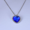 Marine fashionable blue accessory, necklace, European style