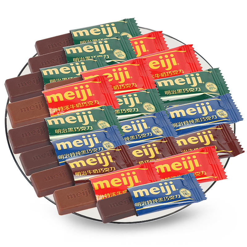 Meiji Meiji bar chocolate 500g extra thick milk dark chocolate wedding wedding candy snacks wholesale