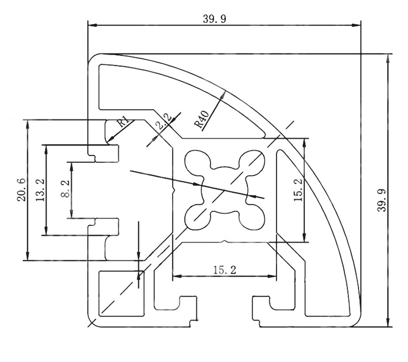 4040R歐標氧化2.2尺寸