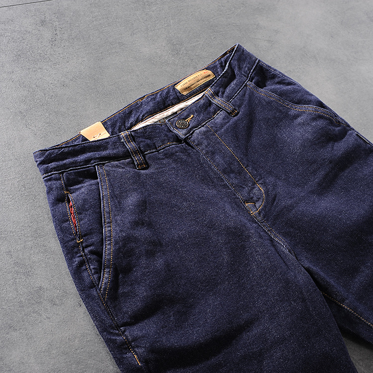 D. STRANIK autumn/winter American heavy texture blue dyed men's jeans young men's trousers DS1275 26