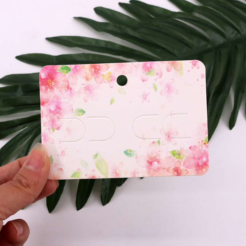 彩印发夹卡可爱头饰卡片胸针卡纸韩版diy饰品包装配件可定耳饰卡