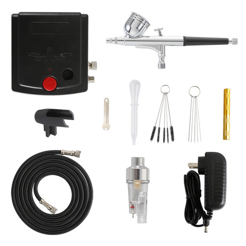Manufacturer direct supply cross-border hot selling mini automatic shutdown double action airbrush kit model spray paint nail art tattoo