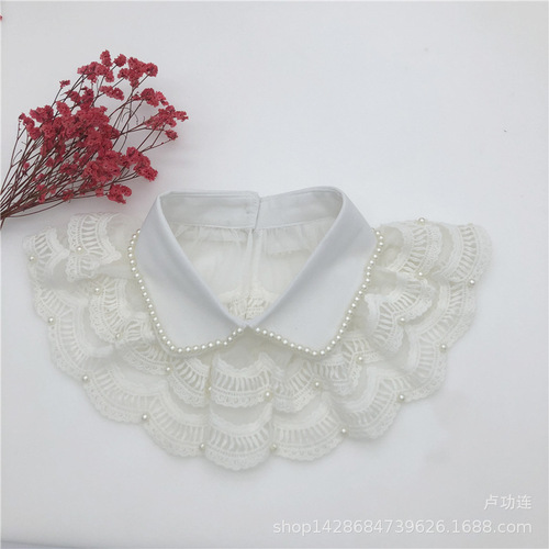 Lace shawl, pearl fake collar, classic hot selling shawl