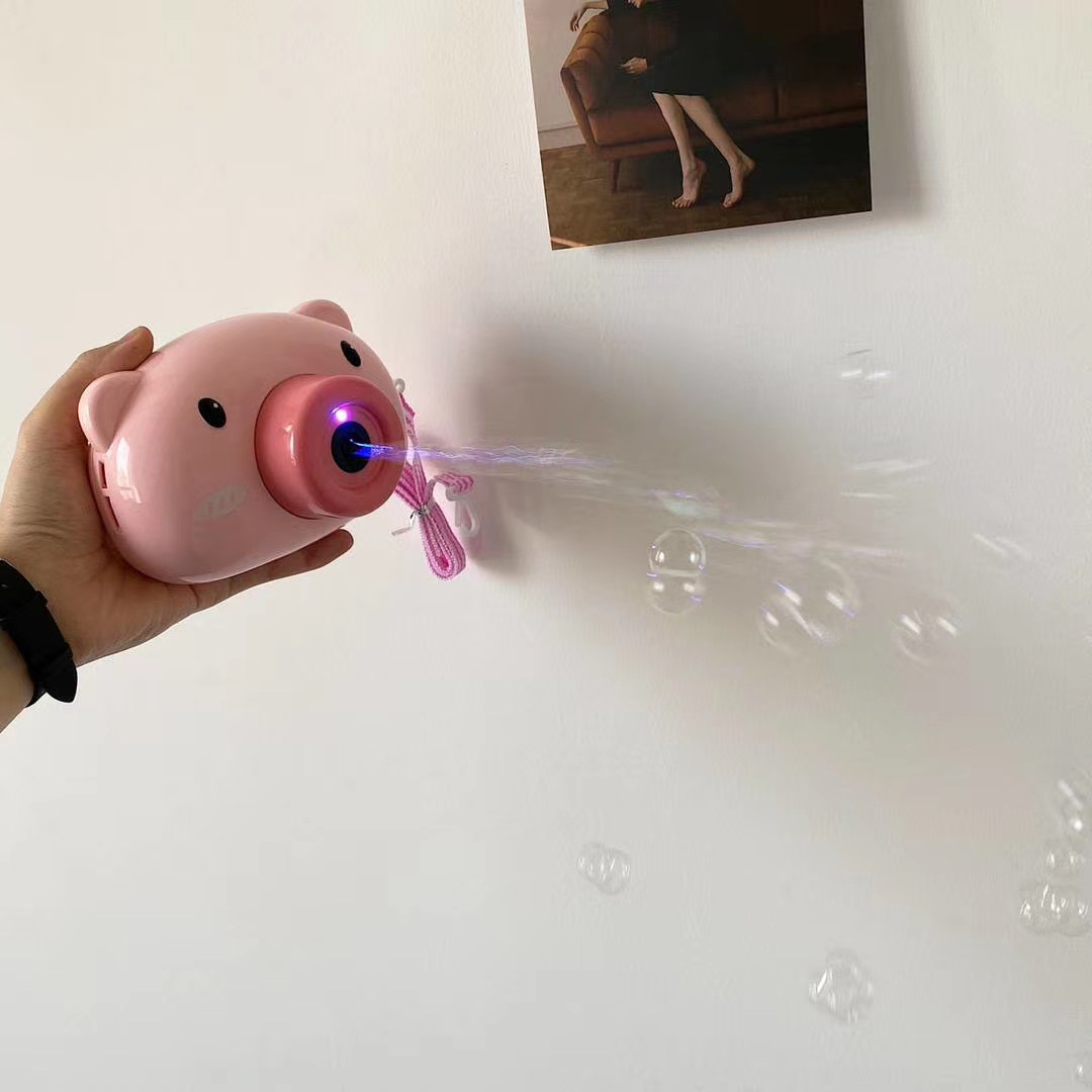儿童小猪相机电动泡泡机抖音爆款自动吹泡泡少女心玩具一件代发详情7