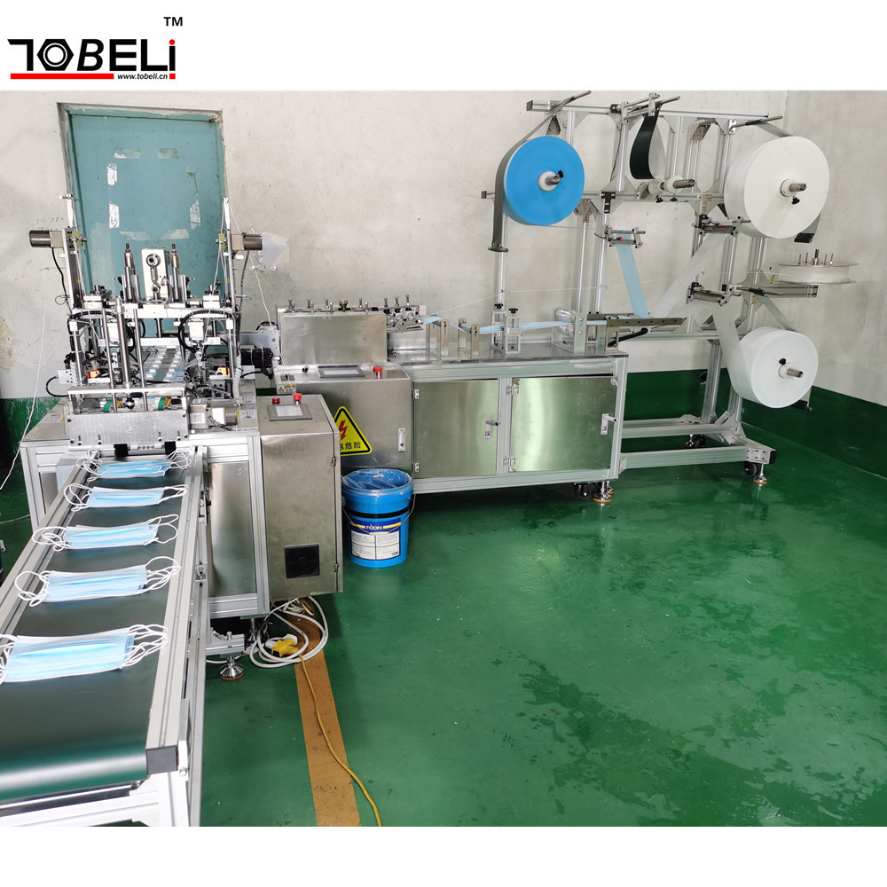 现货出售高速一拖一平面口罩机生产线，全自动耳带机60-70片/分钟