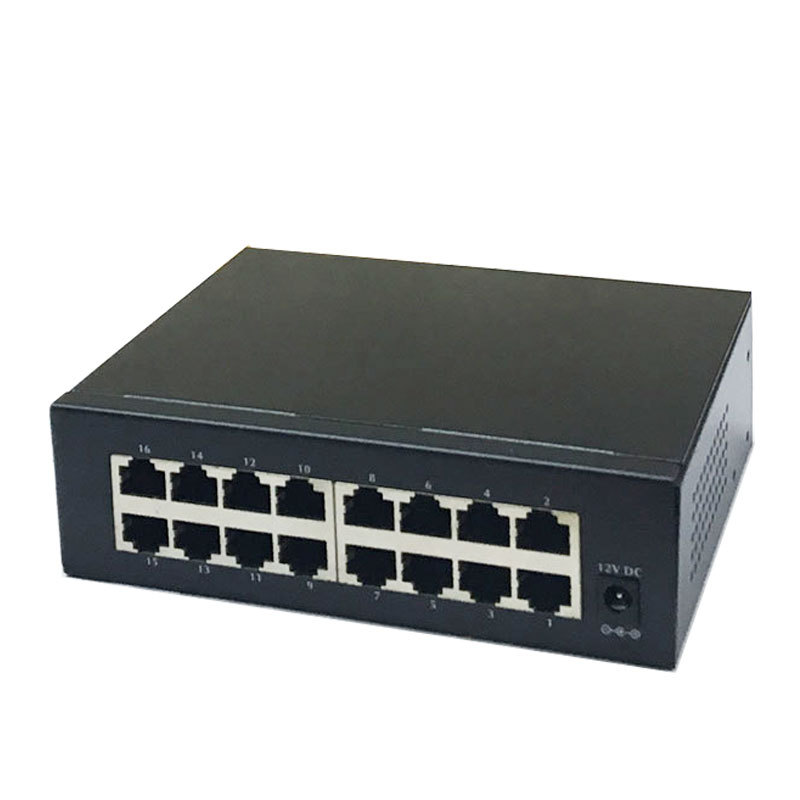小区出租房网络传输校园网桌面式迷你型16口VLAN型网络交换机