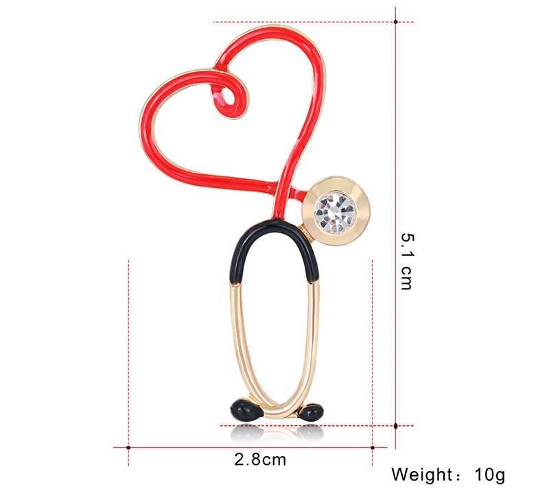 Hot Fashion Temperament Alloy Stethoscope Boys And Girls Brooch Wholesale Nihaojewelry display picture 1