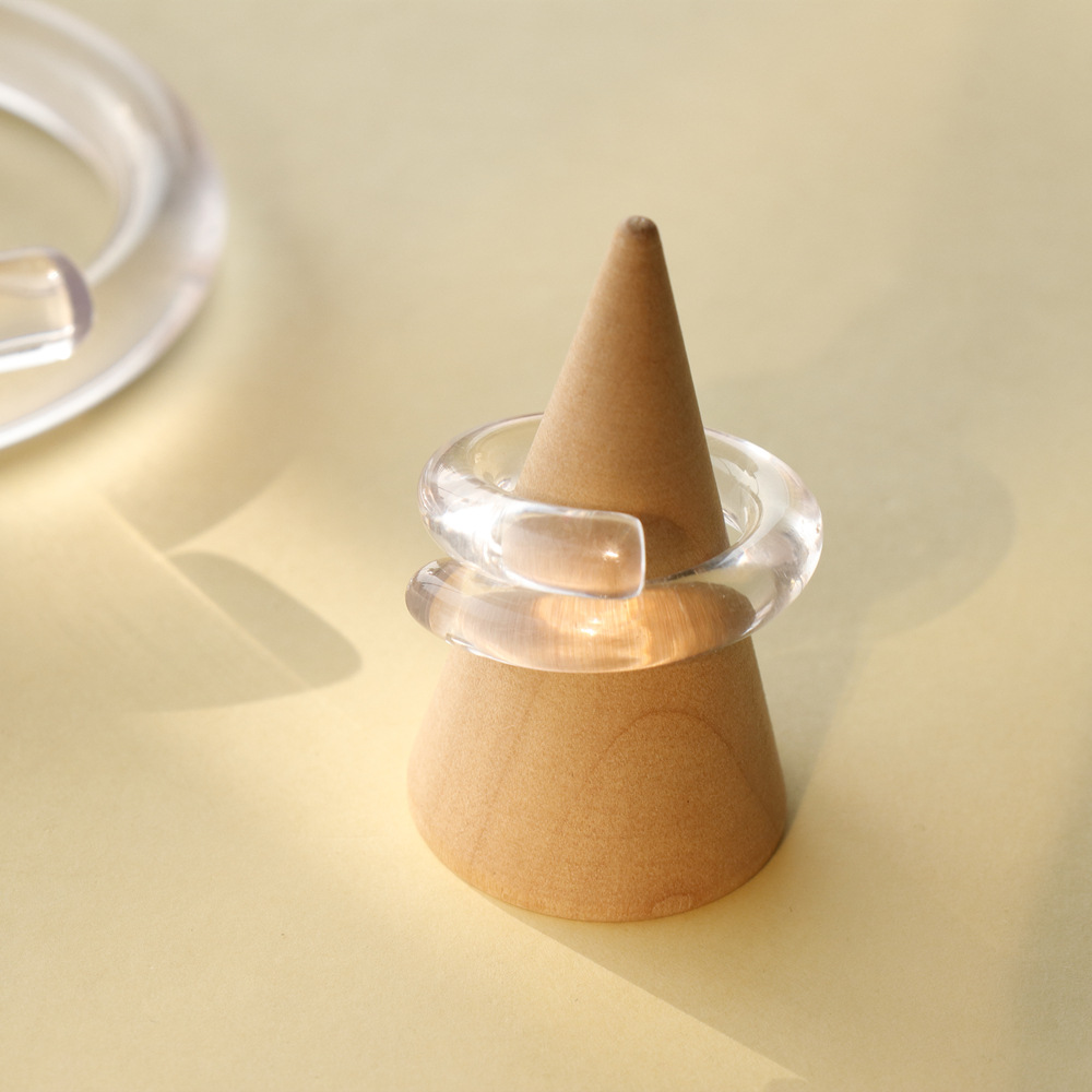Street Occasion Resin Material Simple Style Geometric Resin Women's Rings