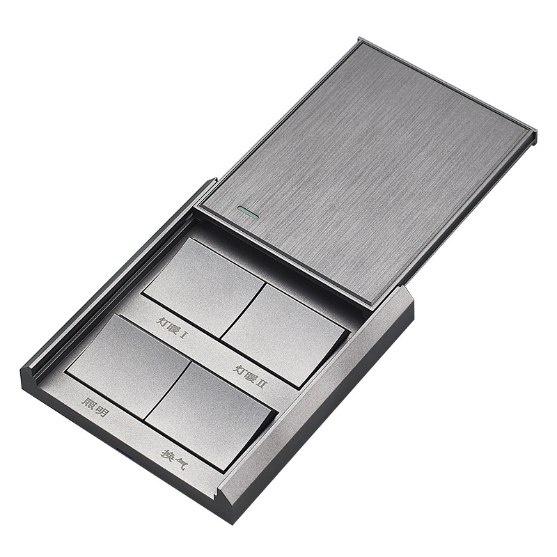 Slide-up gray four-open