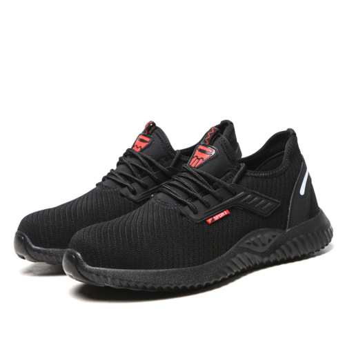 Summer cross-border labor protection shoes for men, fly-knit breathable steel-toe safety shoes, wear-resistant, lightweight, anti-smash and anti-stab work shoes for protection