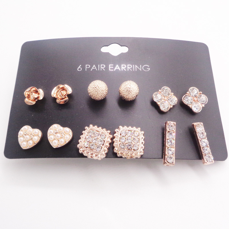 New Fashion Earrings 6 Pairs Earring Set For Women Wholesale display picture 5
