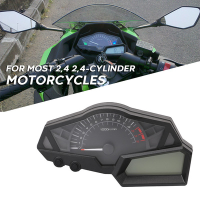 码表液晶电子仪摩托车跑车街跑街跑改装仪表速度表适用忍者Z300|ms