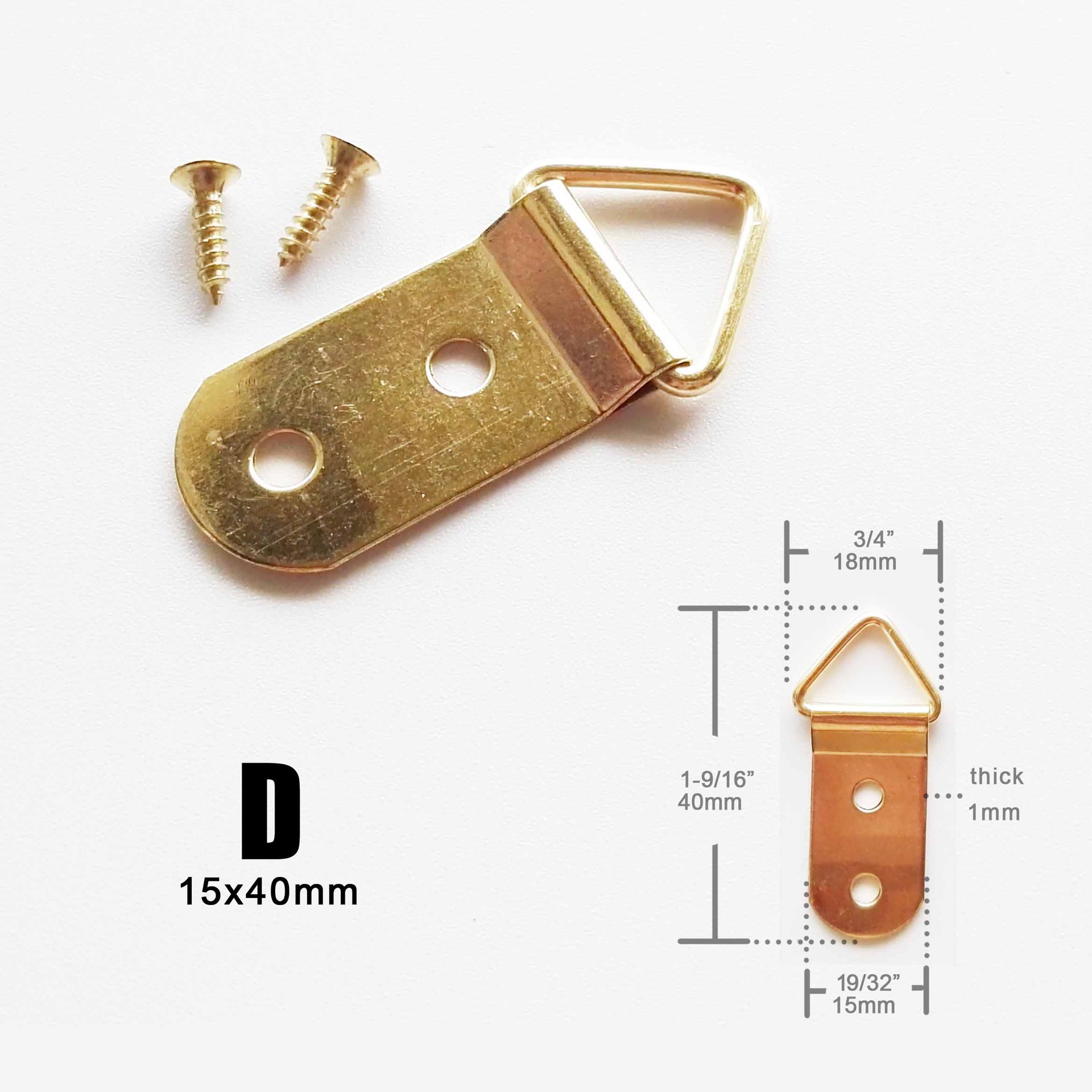 25pcs-Golden-Triangle-D-Ring-P