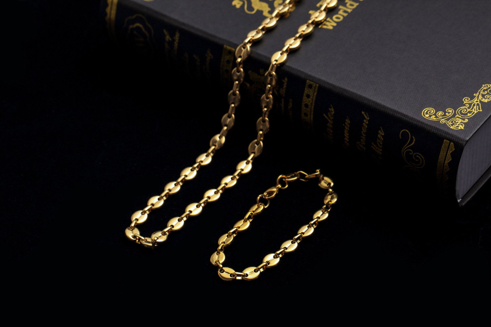 18g Weight Bracelets Classification coffee bean chain Chain Type 1 Piece Quantity Street Occasion Titanium Steel Material Geometric Pattern Men's Gender Plating Design Hip-Hop Style Hip-Hop Geometric Titanium Steel Plating Men's Bracelets Men's Chain Bracelets 6