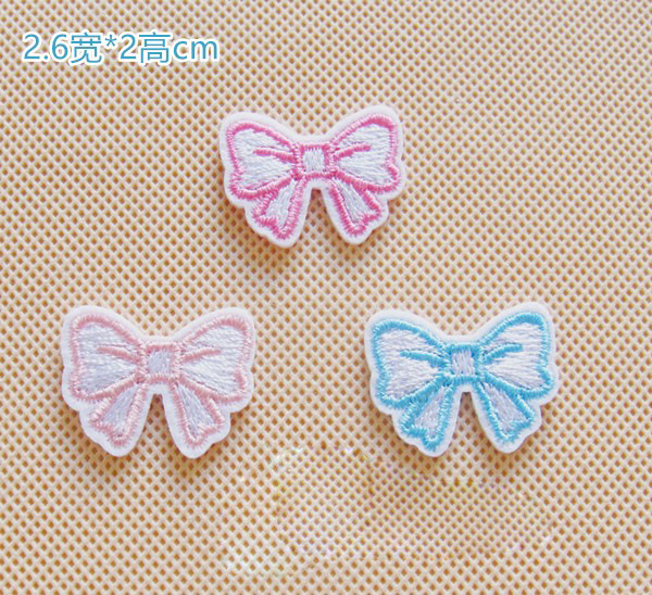自粘款刺绣蝴蝶结布贴衣服包包帽子手帐装饰贴花修补洞时尚百搭