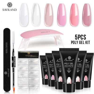 Saviland 延长胶水晶延长胶美甲套装无纸托美甲工具