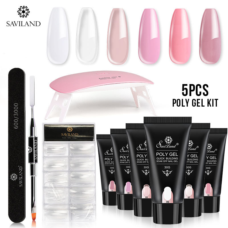 Saviland 延长胶水晶延长胶美甲套装无纸托美甲工具