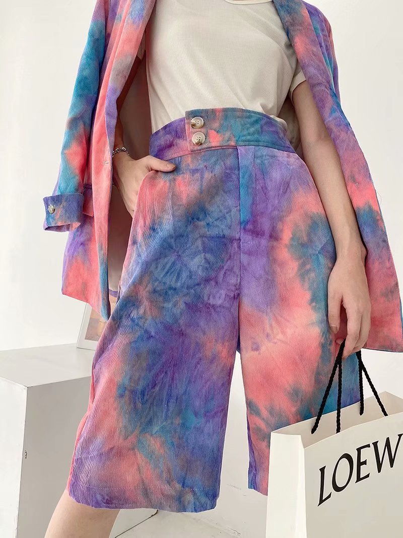 new loose casual all-match thin tie-dye suit pants NSAM4237