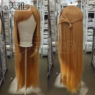 亚丝娜cosplay假发 刀剑神域 结城明日奈Asuna动漫假毛 许昌厂家