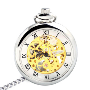 Boshiya Unisex Pocket Watch Accessories Casual Coverless Mechanical Hanging Watch Autumn and Winter New Mechanical Pocket Watch Pendant