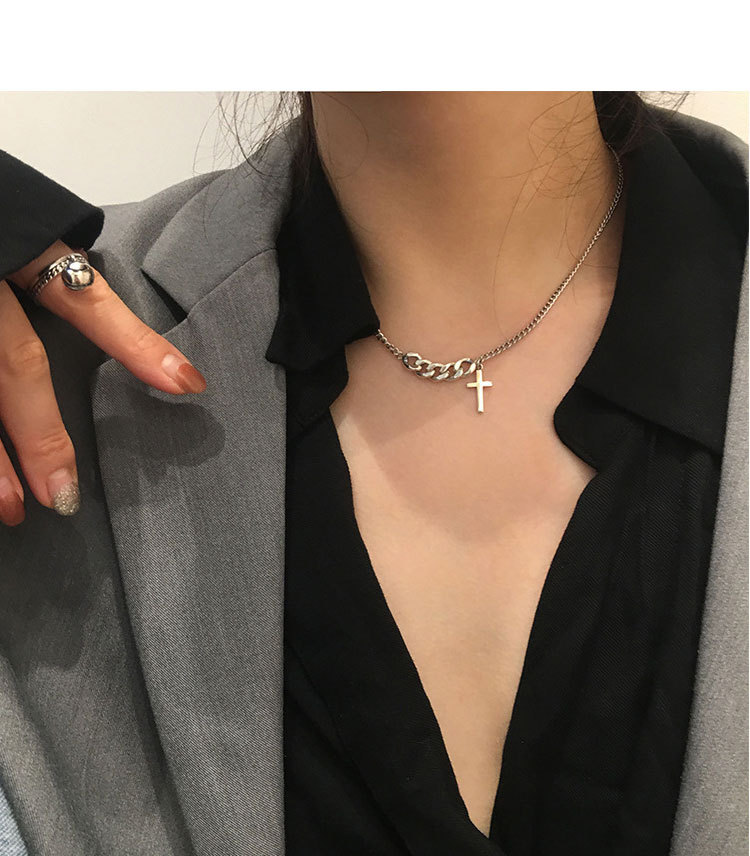 Simple Style Cross Alloy Plating Unisex Necklace