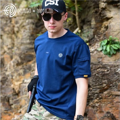 批發定制軍迷服飾春夏圓領T恤短袖男戰術作訓作戰t恤吸濕排汗